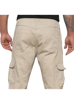 Calça Jogger Sarja Cargo Masculina Casual - Reale Moda Mix - Sua moda, seu estilo, sua escolha!