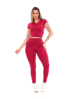 Imagem do Conjunto Feminino Fitness Calça E Cropped