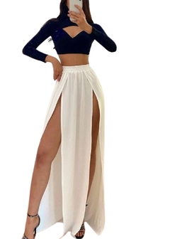 Saia Fenda Longa Aline - comprar online