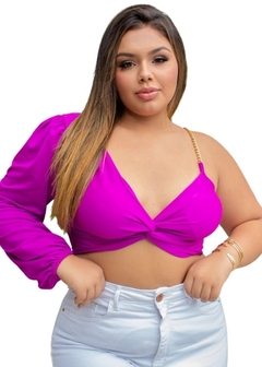 Cropped Nula Manga Longa na internet