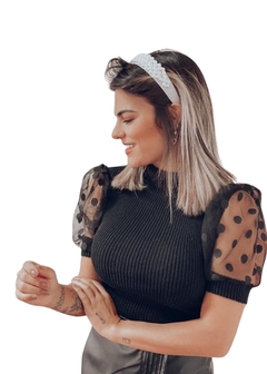 Imagem do Blusa Tule Manga Curta Elegante