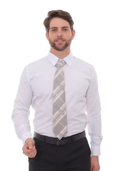 Camisa Social Masculina Slim Branca - Reale Moda Mix - Sua moda, seu estilo, sua escolha!