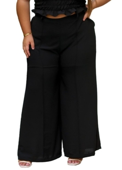 Calça Wide Leg Feminina Cós Alto