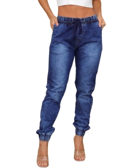 Calça Jogger Jeans Feminina Elástico - Reale Moda Mix - Sua moda, seu estilo, sua escolha!