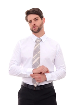 Camisa Social Manga Longa Slim Branca na internet