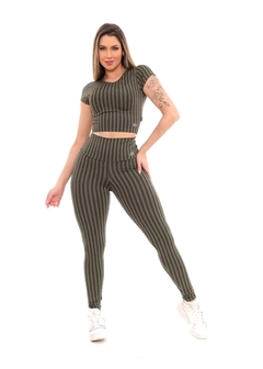 Conjunto Feminino Fitness Calça E Cropped