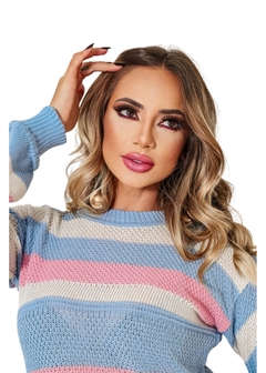 Blusa de Frio Tricô Gola Redonda na internet