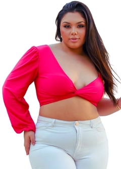Cropped Nula Manga Longa