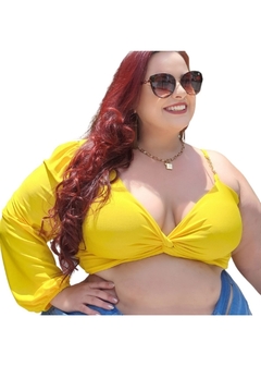 Cropped Nula Manga Longa