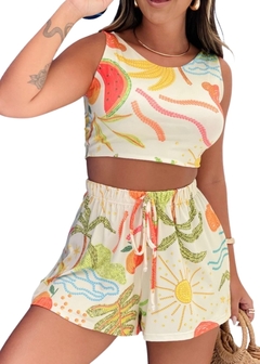 Conjunto Sabrina Veraneio Tropical - Reale Moda Mix - Sua moda, seu estilo, sua escolha!