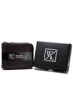 Carteira Masculina Grande Zíper Couro - comprar online