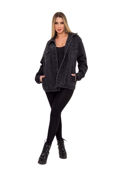 Imagem do Jaqueta Jeans Feminina Oversized