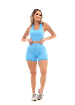 Conjunto Feminino Fitness Azul - loja online