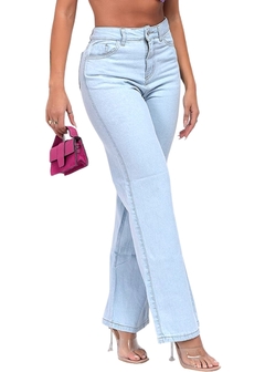 Calça Jeans Wide Leg Pantalona Feminina na internet
