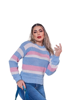 Blusa de Frio Tricô Gola Redonda - comprar online
