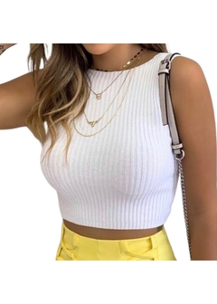 Cropped Canelado Tricot Penélope - loja online