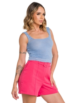 Blusa Cropped Tricot Moda Verão - comprar online
