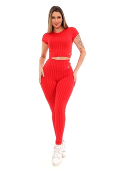 Conjunto Feminino Fitness Calça E Cropped - loja online
