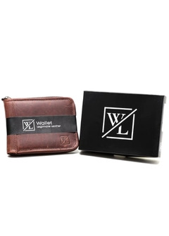 Carteira Masculina Grande Zíper Couro - Reale Moda Mix - Sua moda, seu estilo, sua escolha!