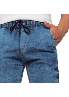 Calça Jogger Jeans Elástico Masculino - comprar online
