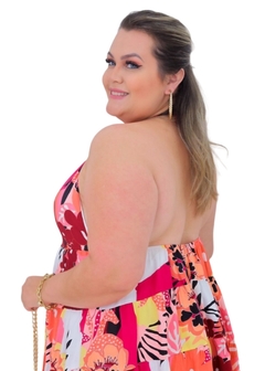Vestido Curto Floral Viscose - Reale Moda Mix - Sua moda, seu estilo, sua escolha!