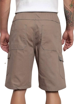 Bermuda Cargo Masculina Sarja Caqui - comprar online