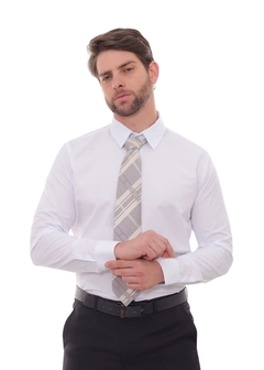 Camisa Social Masculina Slim Branca - comprar online