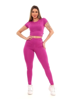 Conjunto Feminino Fitness Calça E Cropped