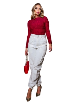 Blusa Manga Longa Tricot Tijolinho na internet