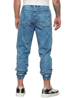 Calça Jogger Jeans Elástico Masculino - comprar online