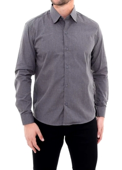 Imagem do Camisa Social Masculina Linho Chumbo