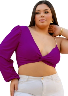 Cropped Nula Manga Longa - comprar online