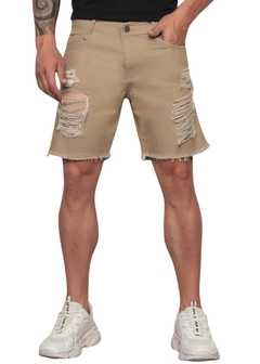 Imagem do Bermuda Jeans Curta Rasgada Casual