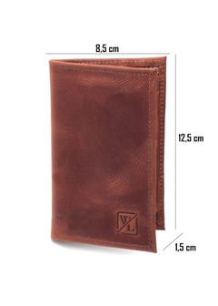 Imagem do Carteira Masculina Pequena Slim Couro