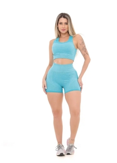 Imagem do Conjunto Feminino Fitness Turquesa