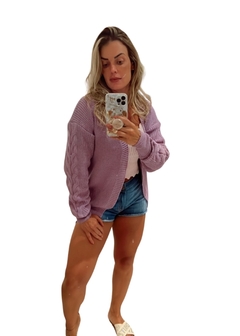 Imagem do Casaco Cardigan Tricot Manga Longa