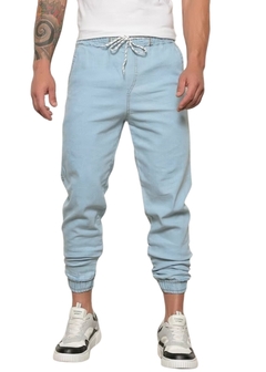 Calça Jogger Jeans Elástico Masculino