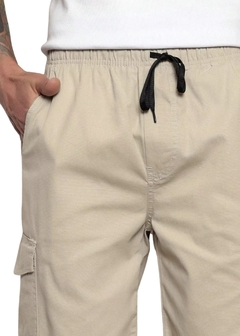 Bermuda Cargo Masculina Sarja Bege - Reale Moda Mix - Sua moda, seu estilo, sua escolha!