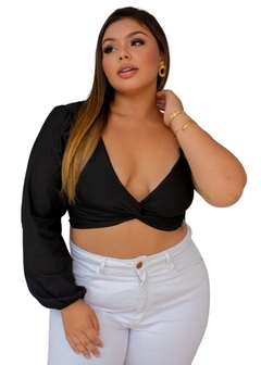 Cropped Nula Manga Longa - loja online