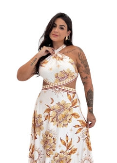 Vestido Maldivas Jardim Dourado