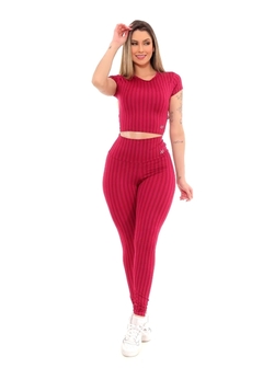 Imagem do Conjunto Feminino Fitness Calça E Cropped