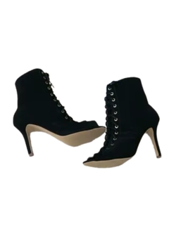 Bota Feminina Coturno Bico Aberto