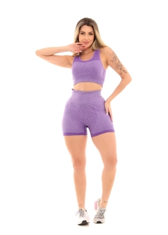 Imagem do Conjunto Feminino Fitness Roxo