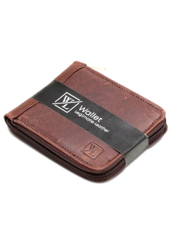 Carteira Masculina Grande Zíper Couro - loja online