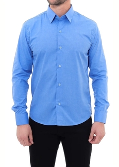 Imagem do Camisa Social Masculina Premium Azul