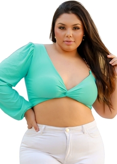 Cropped Nula Manga Longa - comprar online