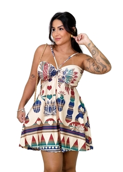 Vestido Camila Harmonia Nativa - Reale Moda Mix - Sua moda, seu estilo, sua escolha!