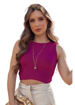 Cropped Canelado Tricot Penélope na internet