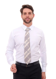 Camisa Social Manga Longa Slim Branca