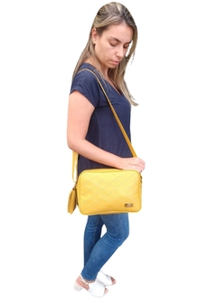 Imagem do Bolsa Transversal Matelassê Couro